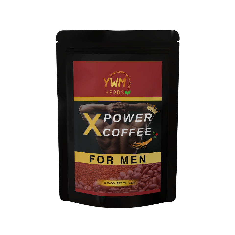 Maca ginseng herbal X-power coffee for men sexual enhancement prolong delay